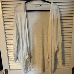 Ava Sky Cream Open-Front Cardigan